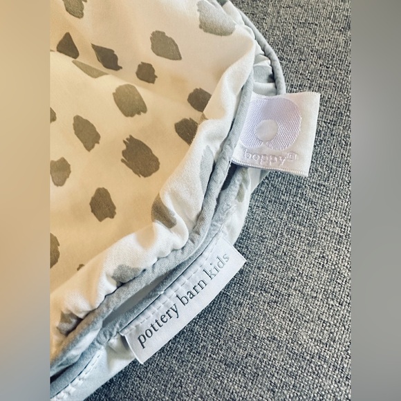 Pottery Barn Kids Gray and White Polka Dot Nursing Pillow Cover - Picture 2 of 5